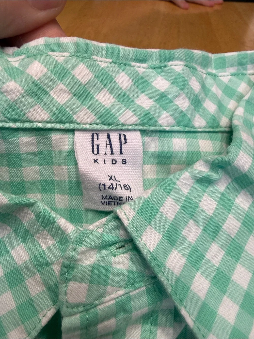 GAP crisp gingham